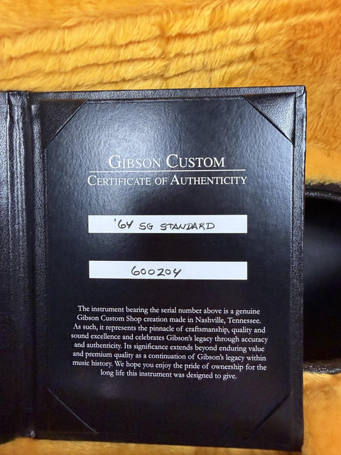 Gibson Custom M2M 1964 SG Standard Reissue w/ Maestro Vibrola - Shell Pink Gloss