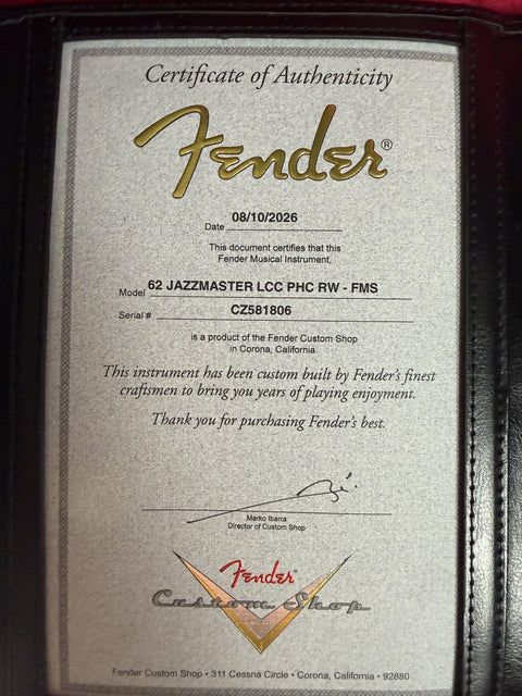Fender Custom Shop 1962 Jazzmaster Deluxe Closet Classic - Firemist Silver -