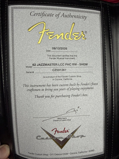 Fender Custom Shop 1962 Jazzmaster Deluxe Closet Classic - Sherwood Green Metallic w/ Gold Hardware