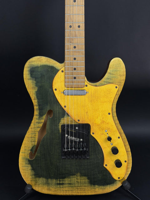 MB Guitars Thinline Tele - Green/Yellow