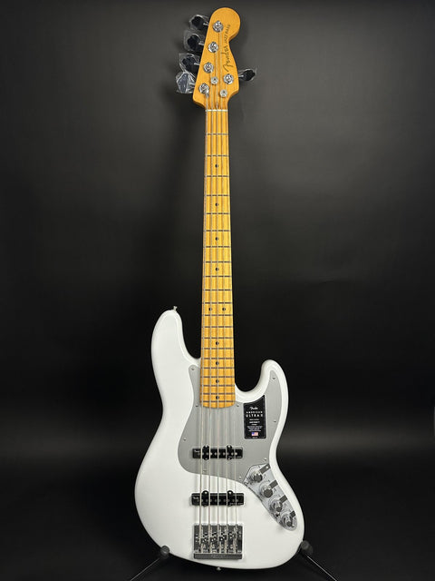 Fender American Ultra II Jazz Bass V - Avalanche w/ Maple Fingerboard - 