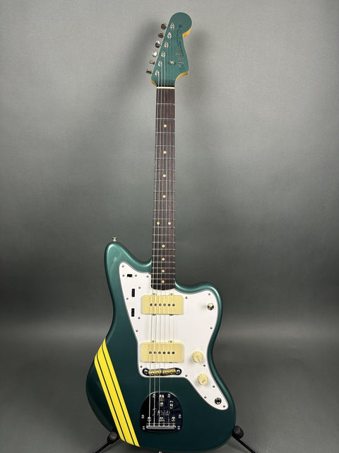 Fender Custom Shop 1962 Jazzmaster Time Capsule - Aged Sherwood Green w/ Graffiti Yellow Competition Stripe - 