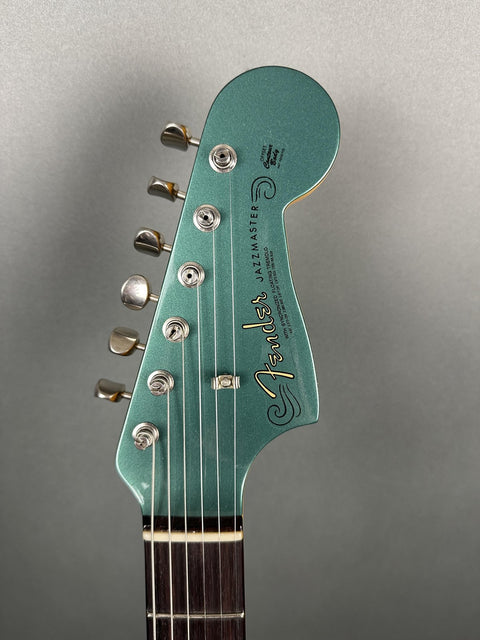 Fender Custom Shop 1962 Jazzmaster Time Capsule - Aged Sherwood Green w/ Graffiti Yellow Competition Stripe - 