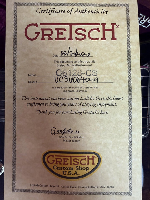 Gretsch Custom Shop G6128-59 Rosewood Duo Jet Masterbuilt by Gonzalo Madrigal