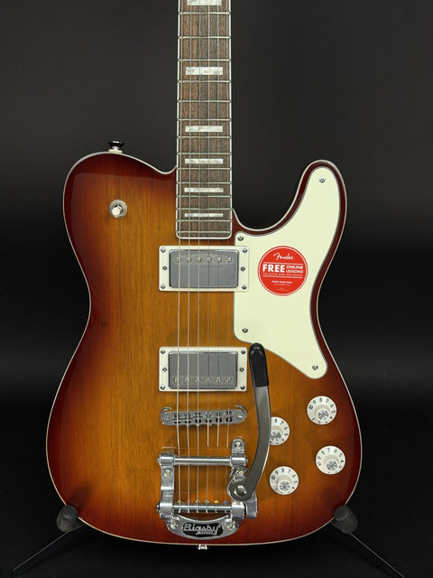 Squier Paranormal Troublemaker Telecaster Deluxe Bigsby - Honey Sunburst