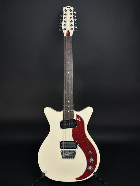 Danelectro 59X-12 String Electric Guitar - Cream w/ Red Pearl Pickguard -