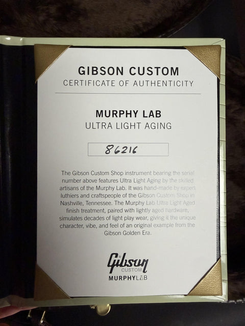 2026 Gibson Custom M2M 1958 Les Paul Junior Double Cut Murphy Lab Ultra Light Aged - Antique Pelham Blue