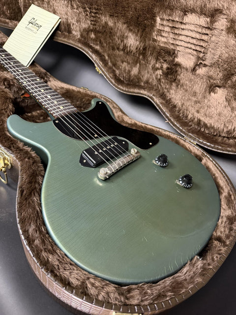 2026 Gibson Custom M2M 1958 Les Paul Junior Double Cut Murphy Lab Ultra Light Aged - Antique Pelham Blue