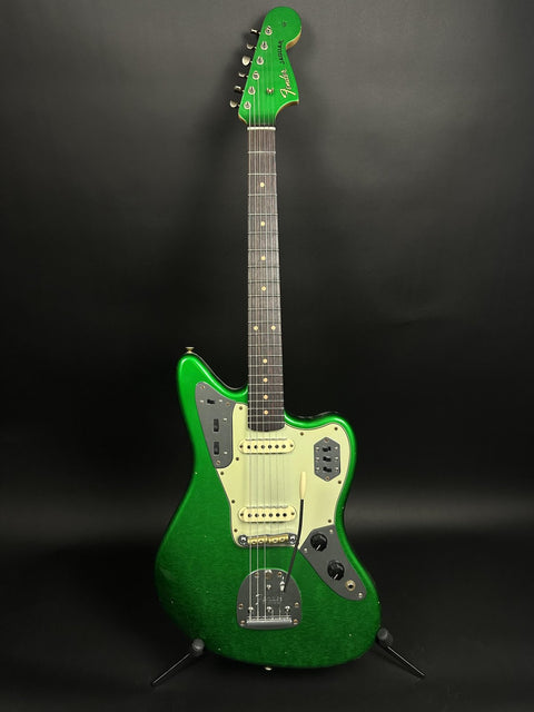 Fender Custom Shop 1964 Jaguar Journeyman Relic Painted Headcap - Candy Green -