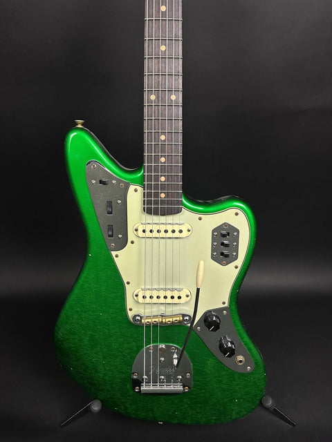 Fender Custom Shop 1964 Jaguar Journeyman Relic Painted Headcap - Candy Green -