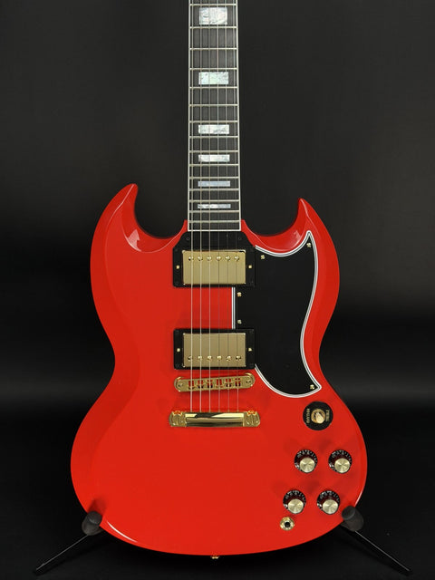 Gibson Custom M2M SG Custom - Racing Red Double Stinger Gloss Gold Hardware -