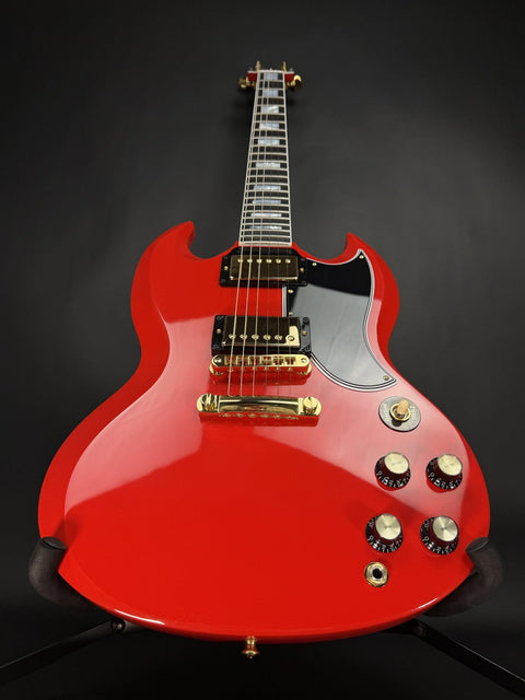 Gibson Custom M2M SG Custom - Racing Red Double Stinger Gloss Gold Hardware -