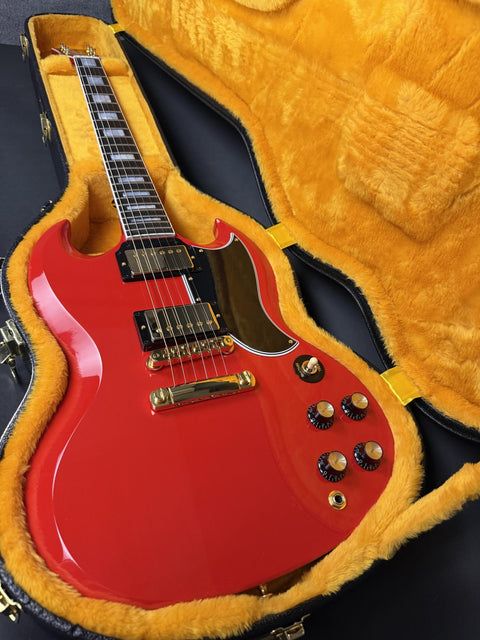 Gibson Custom M2M SG Custom - Racing Red Double Stinger Gloss Gold Hardware -