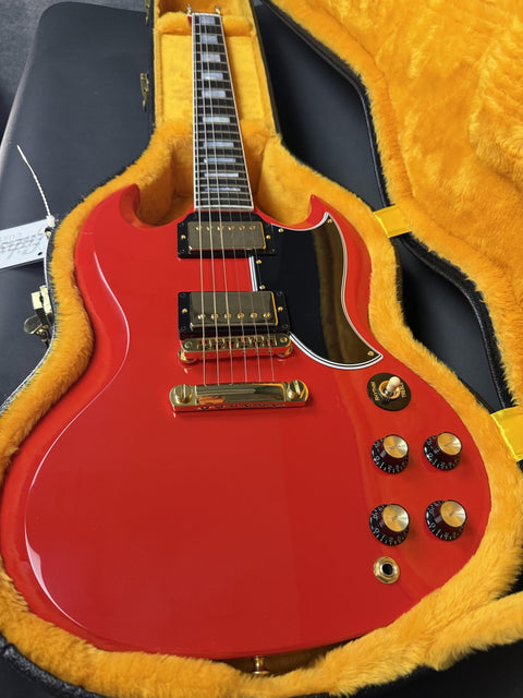 Gibson Custom M2M SG Custom - Racing Red Double Stinger Gloss Gold Hardware -