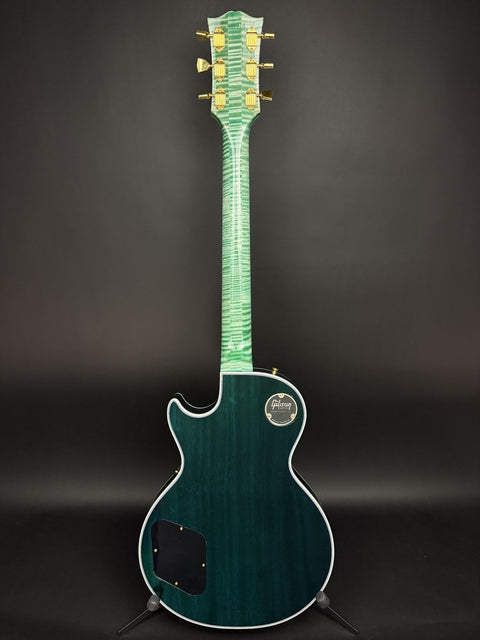 Gibson Custom M2M 1968 Les Paul Custom Reissue Gloss Gold Hardware - Aqua