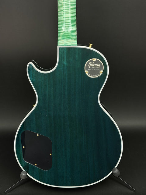 Gibson Custom M2M 1968 Les Paul Custom Reissue Gloss Gold Hardware - Aqua