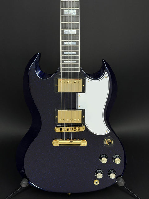 Gibson Custom M2M SG Custom Gloss Gold Hardware - Brunswick Blue