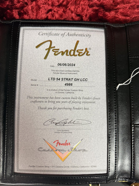 2024 Fender Custom Shop Limited Edition 1954 Stratocaster - White Blonde