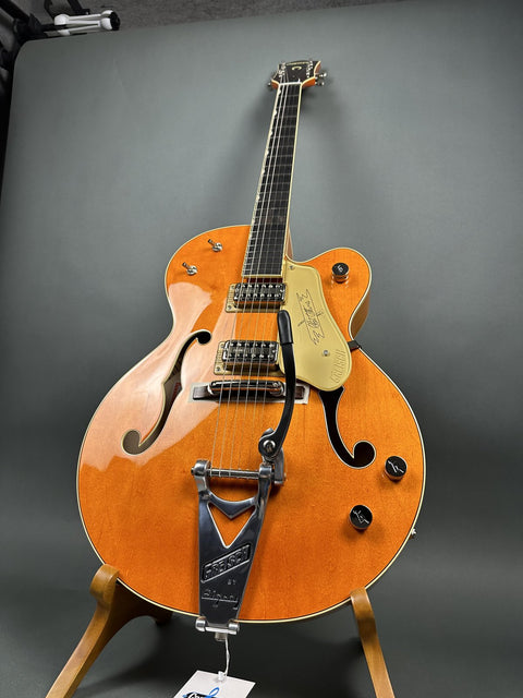 Gretsch G6120T-59 Vintage Select Edition '59 Chet Atkins Hollow Body With Bigsby - Vintage Orange Stain Lacquer - 