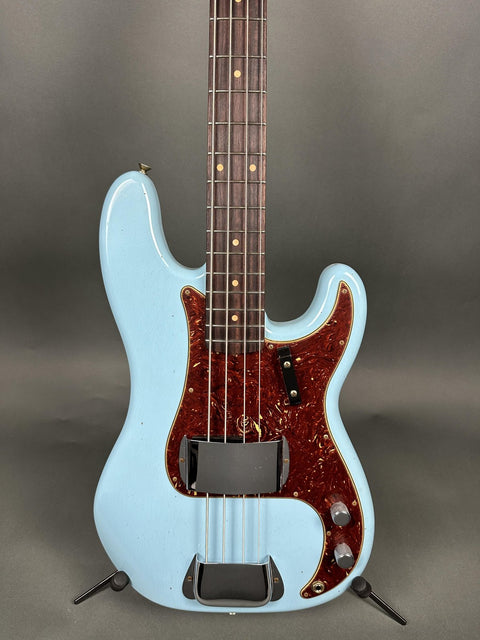 Fender Custom Shop 1963 Precision Bass - Aged Daphne Blue - 