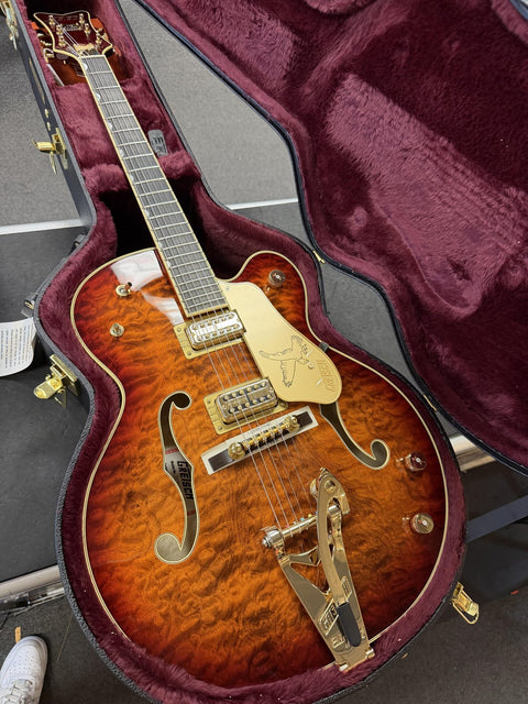 Gretsch G6136TGQM-59 Limited Edition Quilt Classic Falcon™ with Bigsby®, Ebony Fingerboard - Forge Glow