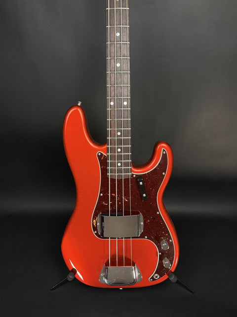 Fender Custom Shop 1966 Precision Bass Closet Classic - Candy Tangerine with Painted Headcap