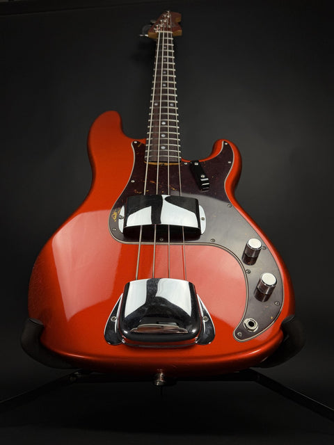 Fender Custom Shop 1966 Precision Bass Closet Classic - Candy Tangerine with Painted Headcap