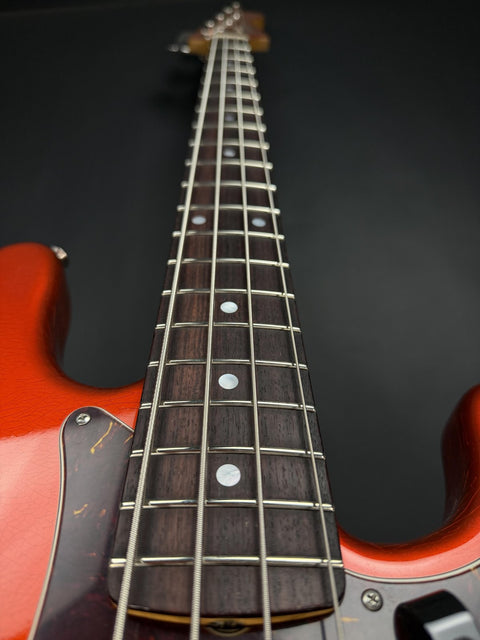 Fender Custom Shop 1966 Precision Bass Closet Classic - Candy Tangerine with Painted Headcap