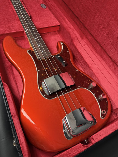 Fender Custom Shop 1966 Precision Bass Closet Classic - Candy Tangerine with Painted Headcap