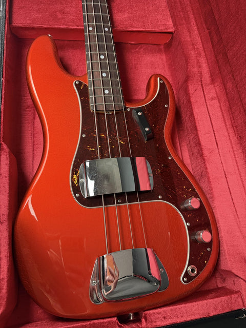 Fender Custom Shop 1966 Precision Bass Closet Classic - Candy Tangerine with Painted Headcap