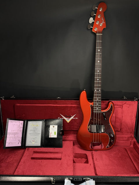 Fender Custom Shop 1966 Precision Bass Closet Classic - Candy Tangerine with Painted Headcap