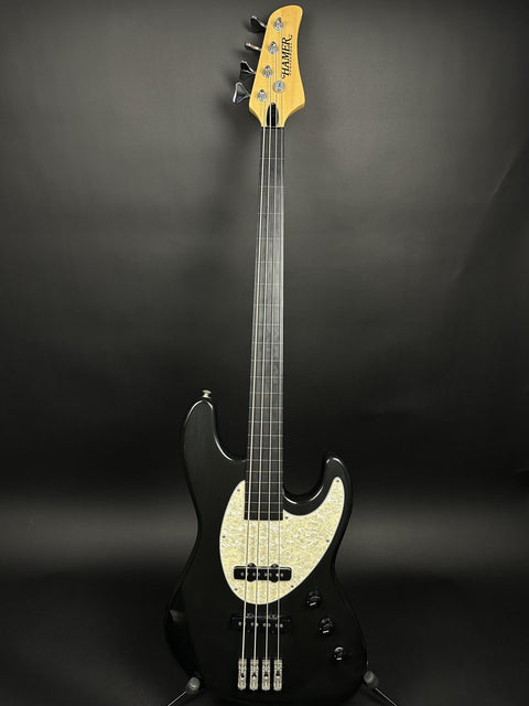 1997 Hamer USA Cruise Bass Fretless - Black -