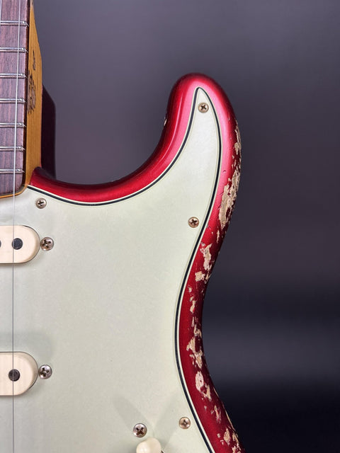 Fender Custom Shop 1963 Stratocaster Super Heavy Relic - Candy Apple Red
