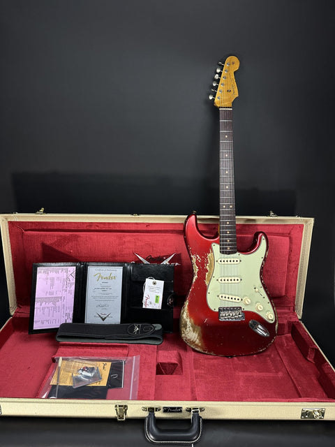 Fender Custom Shop 1963 Stratocaster Super Heavy Relic - Candy Apple Red