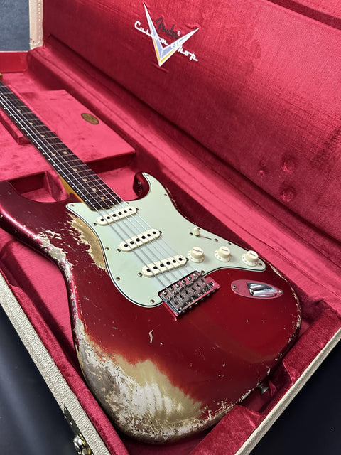 Fender Custom Shop 1963 Stratocaster Super Heavy Relic - Candy Apple Red
