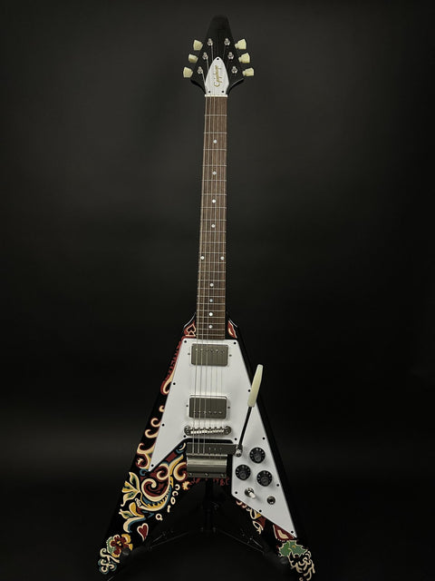 Epiphone Jimi Hendrix “Love Drops” Flying V - Ebony -