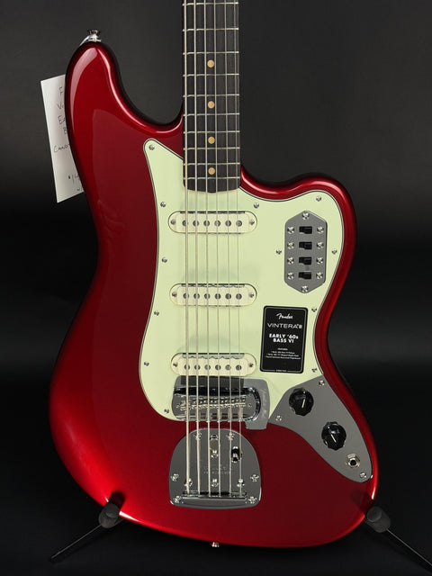 Fender Vintera III Early '60s Bass VI - Candy Apple Red -