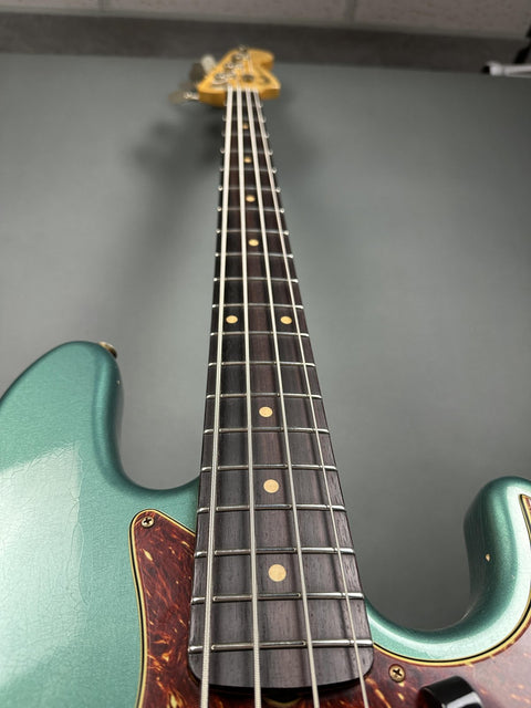 Fender Custom Shop 1962 Jazz Bass Time Machine - Aged Sherwood Green Metallic - 