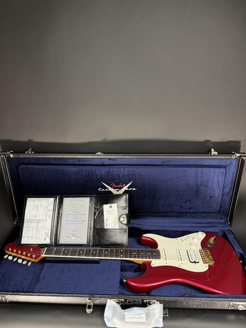 Fender Custom Shop Custom Stratocaster HSS NOS - Magenta Pearl w/ Painted Headcap -