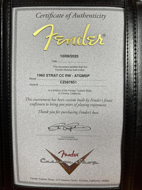 Fender Custom Shop 1960 Stratocaster Closet Classic - Aged Teal Green Metallic Sparkle