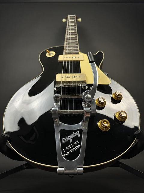 Gibson Custom M2M 1956 Les Paul Standard Ebony Top Bigsby Gloss -