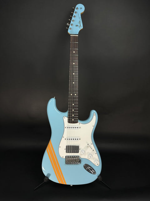 Fender Custom Shop 1963 Stratocaster Time Capsule - Daphne Blue with Capri Orange Competition Stripe