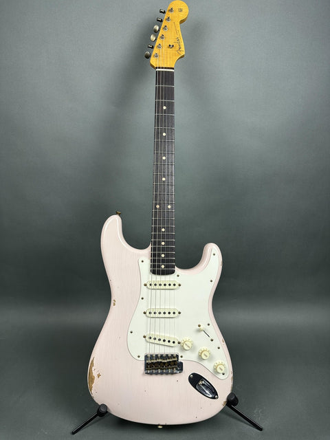 2024 Fender Custom Shop Limited Edition 1959 Stratocaster Relic - Super Faded Aged Shell Pink -