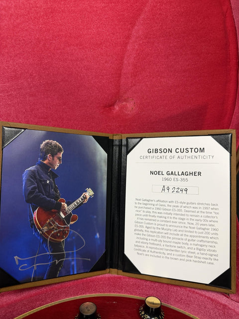2022 Gibson Custom Limited Edition Noel Gallagher 1960 ES-355 - 60s Cherry Murphy Lab Aged -