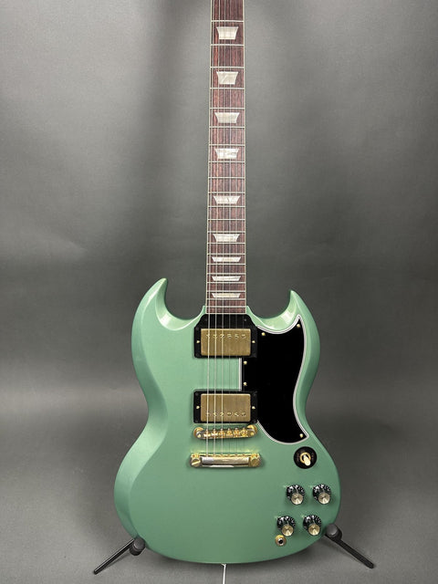 Gibson Custom M2M 1961 SG Les Paul Standard Stop Bar Aged Inverness Green VOS Gold Hardware - 