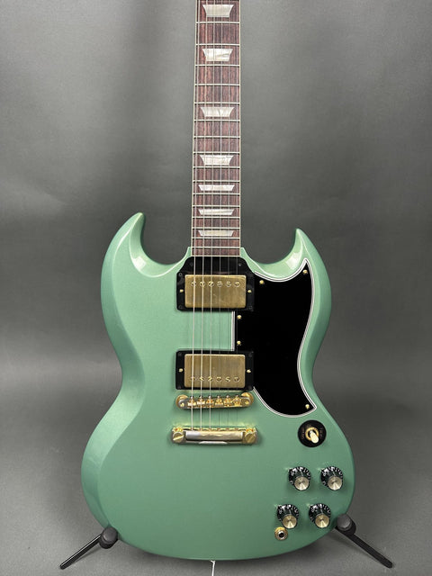 Gibson Custom M2M 1961 SG Les Paul Standard Stop Bar Aged Inverness Green VOS Gold Hardware - 