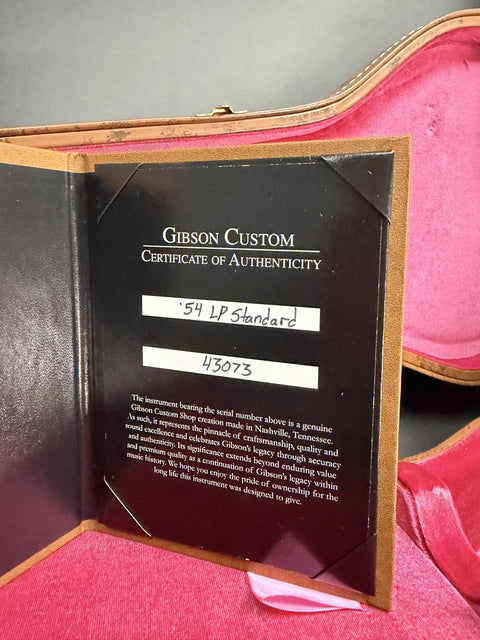 2023 Gibson Custom M2M 1954 Les Paul Standard Underwood Aged - Oxblood -