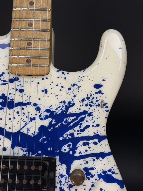 2008 Charvel Custom Shop Masterbuilt Legacy Series - Blue over White Bloodsplatter -