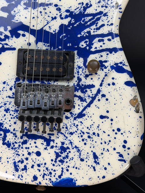 2008 Charvel Custom Shop Masterbuilt Legacy Series - Blue over White Bloodsplatter -