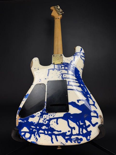 2008 Charvel Custom Shop Masterbuilt Legacy Series - Blue over White Bloodsplatter -